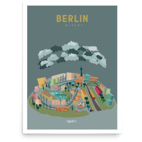 Berlin Winter Art Poster